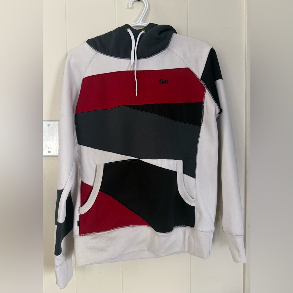 Men's Colorblock Hoodie - Black, Red, White